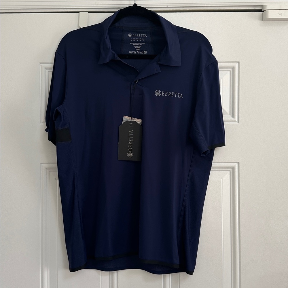 Beretta Men’s Shooting Navy Tech Polo Shirt